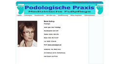 Desktop Screenshot of podologie-unna.de